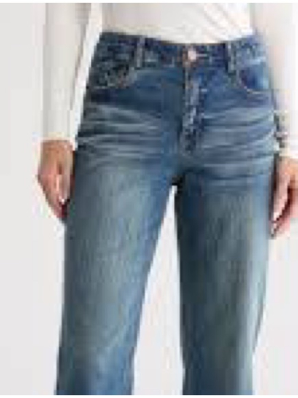 Democracy Straight-Leg Jeans in Medium Blue Wash
